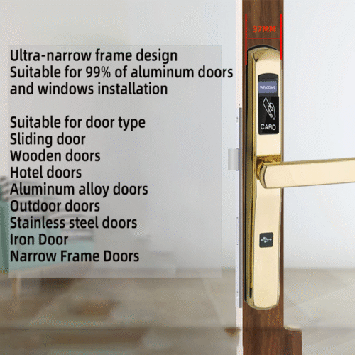 Aluminum Door Hotel Lock-Narrow