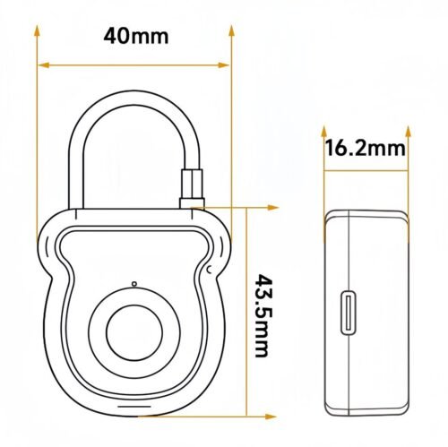 Calf Cables Fingerprint Padlock