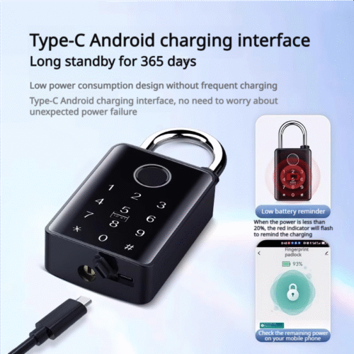 Large fingerprint padlock